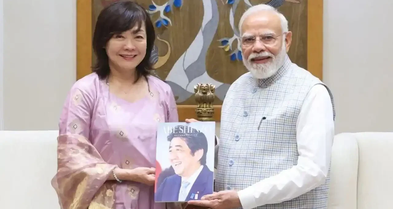 शिंजो आबे की पत्नी से पीएम मोदी की मुलाकात